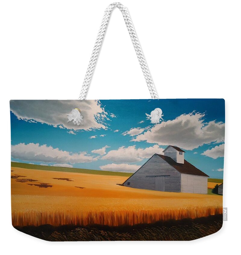 Landscape Weekender Tote Bag featuring the painting Kamiak in Summer by Leonard Heid