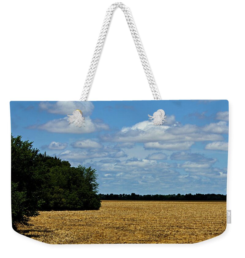 Field Weekender Tote Bag featuring the photograph Kansas Fields by Jeanette C Landstrom