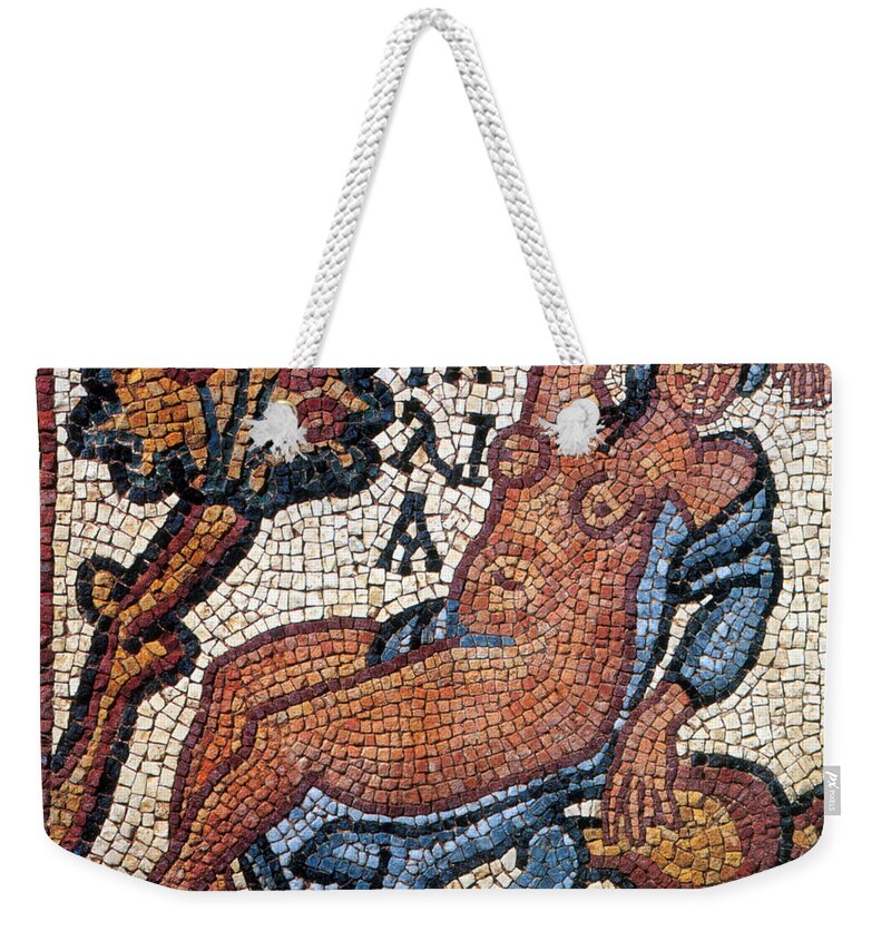 Archeology Weekender Tote Bag featuring the photograph Kastalia Of Delphi, Byzantine Mosaic by Science Source