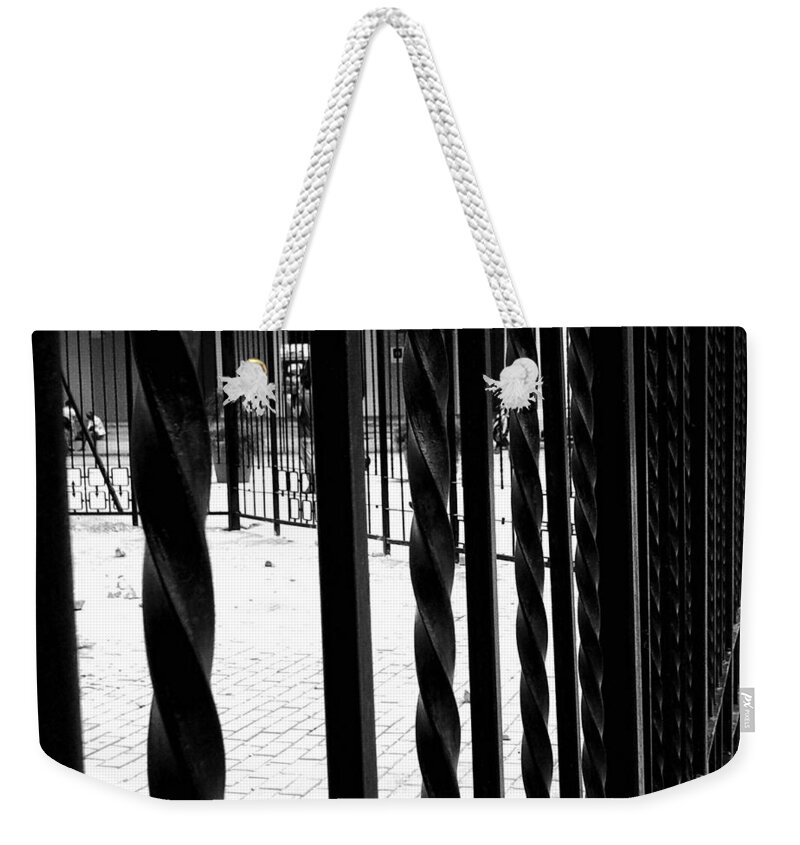 Fence Weekender Tote Bag featuring the photograph Keep In by Zinvolle Art