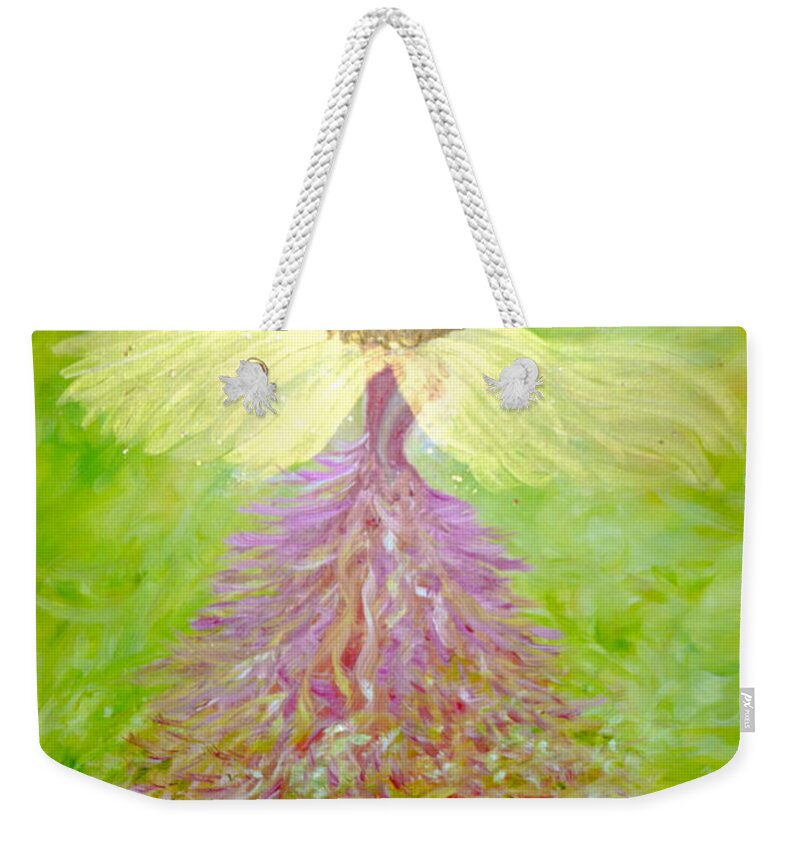 Inspirational Weekender Tote Bag featuring the painting Kerry Angel by Sara Credito