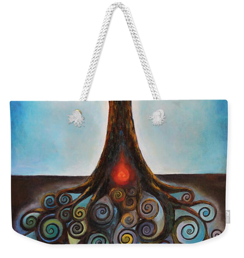Ki Weekender Tote Bag featuring the painting Ki by Manami Lingerfelt