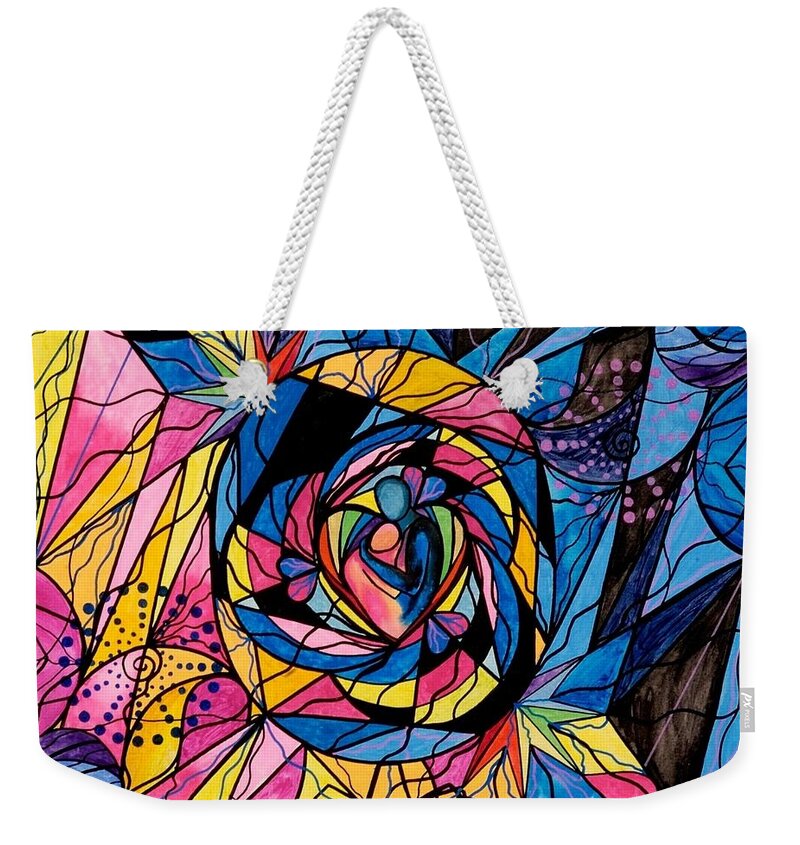 Kindred Soul Weekender Tote Bag featuring the painting Kindred Soul by Teal Eye Print Store