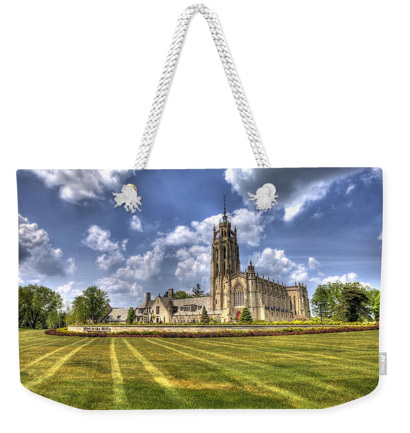 Kirk In The Hills Weekender Tote Bag featuring the photograph Kirk In The Hills Bloomfield Hills MI by A And N Art