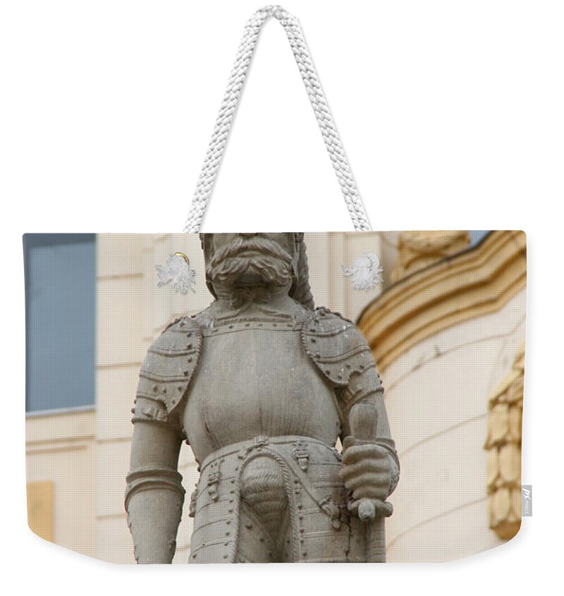 Slovakia Weekender Tote Bag featuring the photograph Knight Statue, Slovakia by Holly C. Freeman