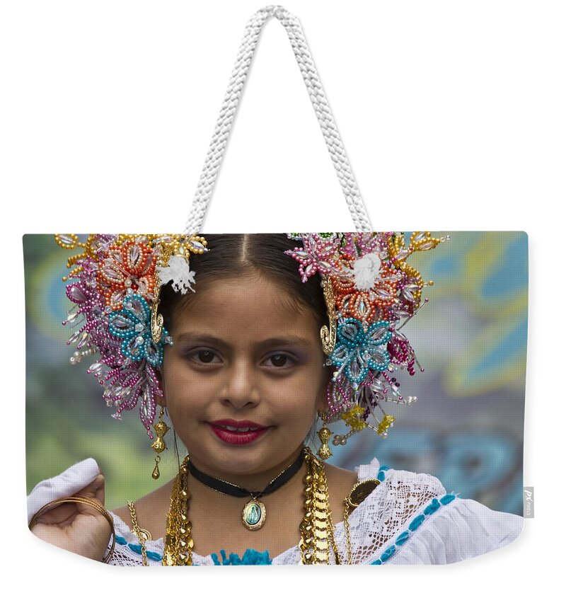  Weekender Tote Bag featuring the photograph La Pollera by Heiko Koehrer-Wagner