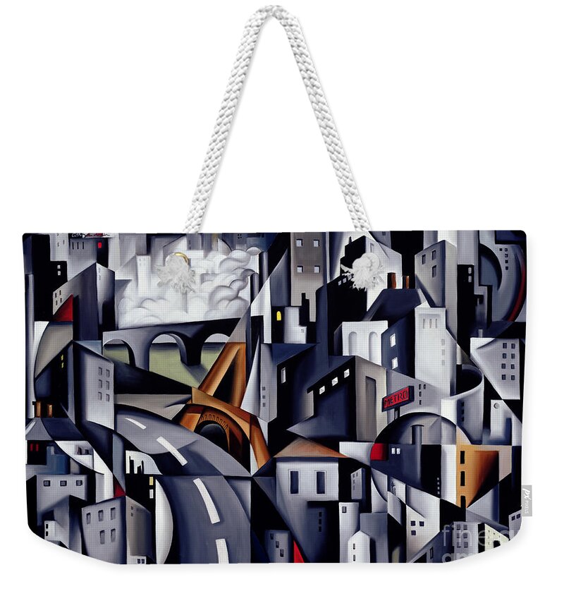 Rive Weekender Tote Bag featuring the painting La Rive Gauche by Catherine Abel