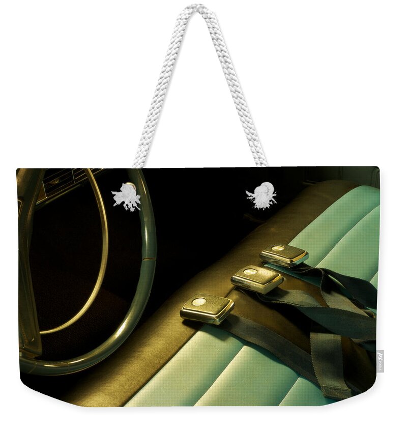 Transportation Weekender Tote Bag featuring the photograph Laid Out Flat by Mary Lee Dereske