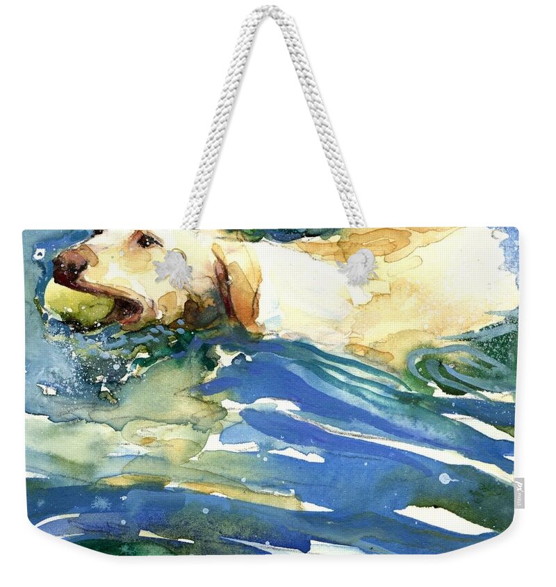 Lake Weekender Tote Bag featuring the painting Lake Effect by Molly Poole