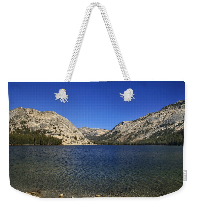 Lake Weekender Tote Bag featuring the photograph Lake Ellery Yosemite by David Millenheft