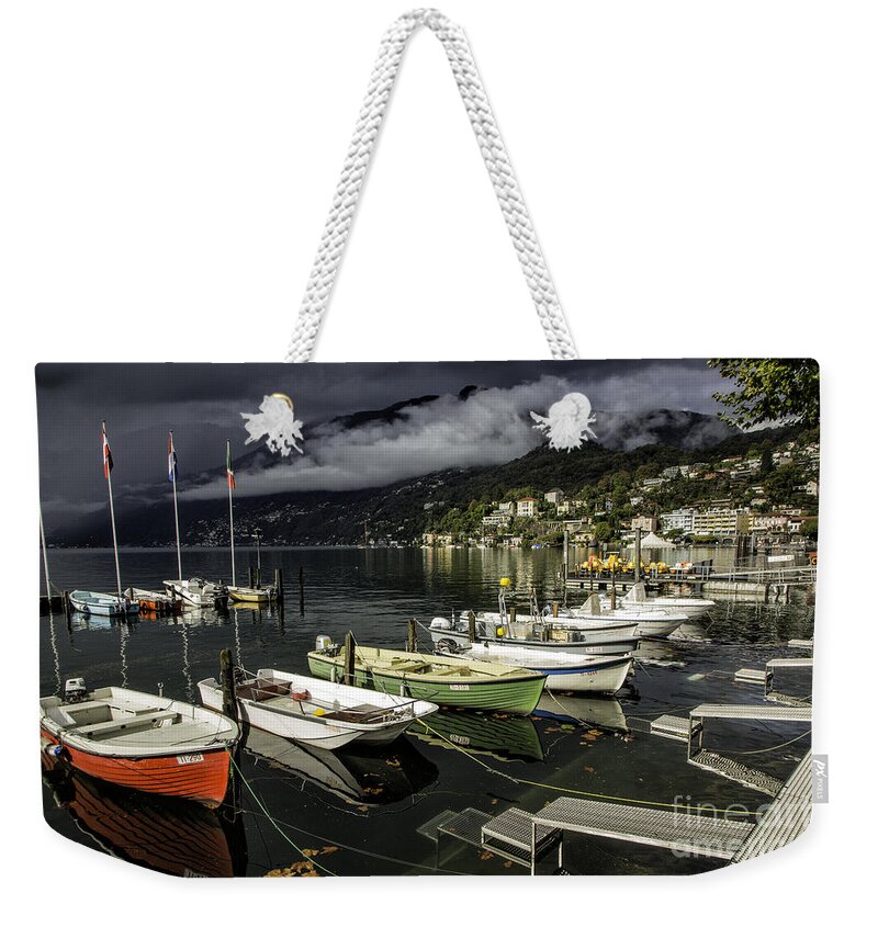  Building Weekender Tote Bag featuring the photograph Lake Maggiore Ascona 1 by Timothy Hacker