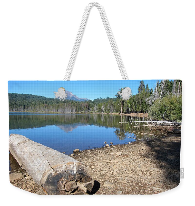 Lake Of The Woods Oregon Weekender Tote Bag featuring the photograph Lake Of The Woods 6 by Debra Thompson