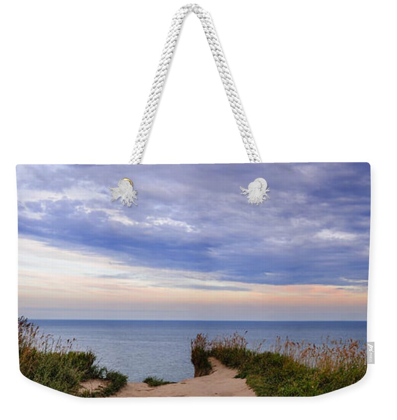 Landscape Weekender Tote Bag featuring the photograph Lake Ontario at Scarborough Bluffs by Elena Elisseeva