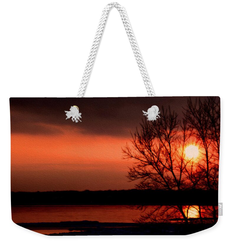 Lake Ontario Weekender Tote Bag featuring the photograph Lake Ontario by Tracy Winter