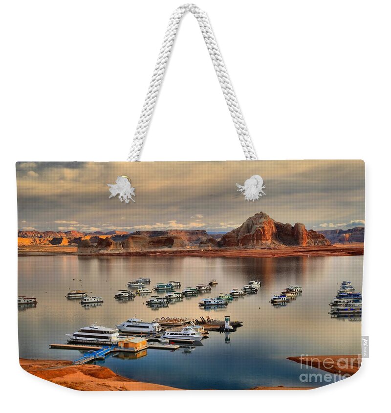 Lake Powell Weekender Tote Bag featuring the photograph Lake Powell Reflections by Adam Jewell