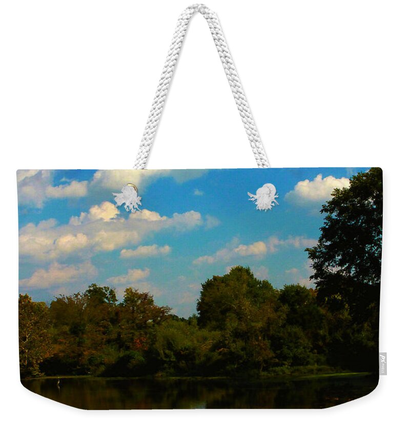 Lake Weekender Tote Bag featuring the photograph Lake Reflections by Jeff Kurtz