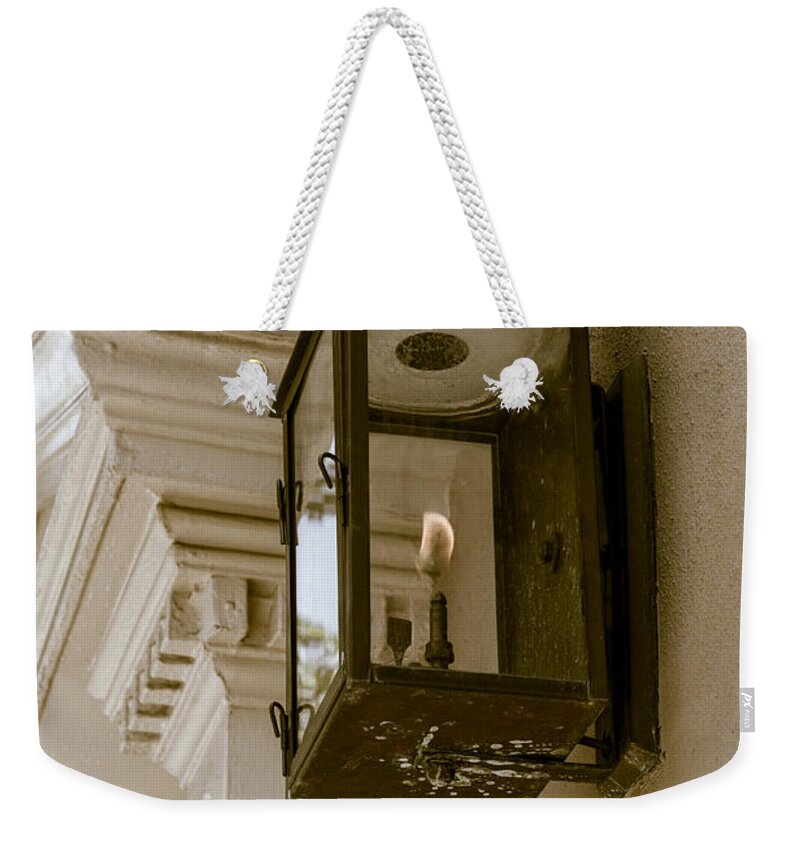 Historical Weekender Tote Bag featuring the photograph Lamp unto my feet by Sennie Pierson