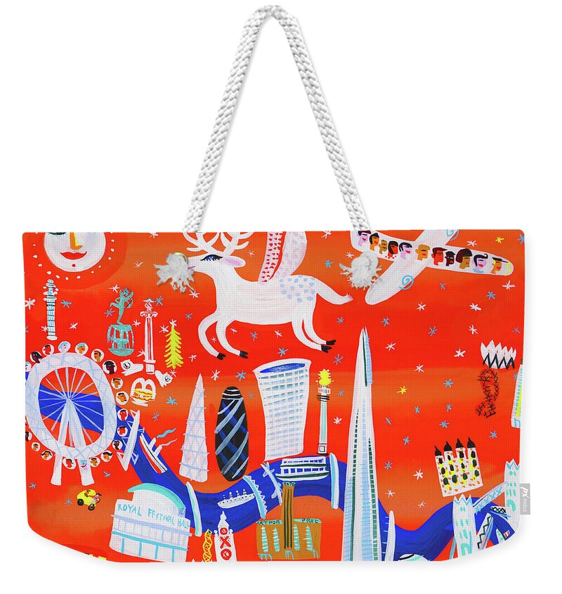 Abundance Weekender Tote Bag featuring the photograph Landmarks Along The River Thames by Ikon Ikon Images