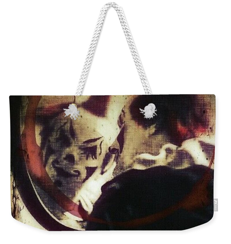 Clown Weekender Tote Bag featuring the digital art Last Laugh by Delight Worthyn