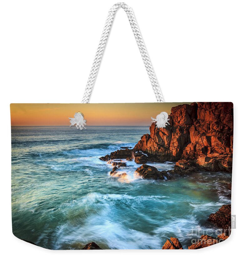 Galicia Weekender Tote Bag featuring the photograph Last Lights at Penencia Point Galicia Spain by Pablo Avanzini