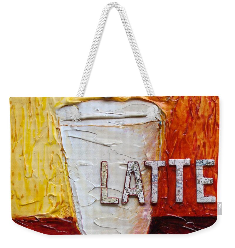  Weekender Tote Bag featuring the mixed media Latte by Phyllis Howard
