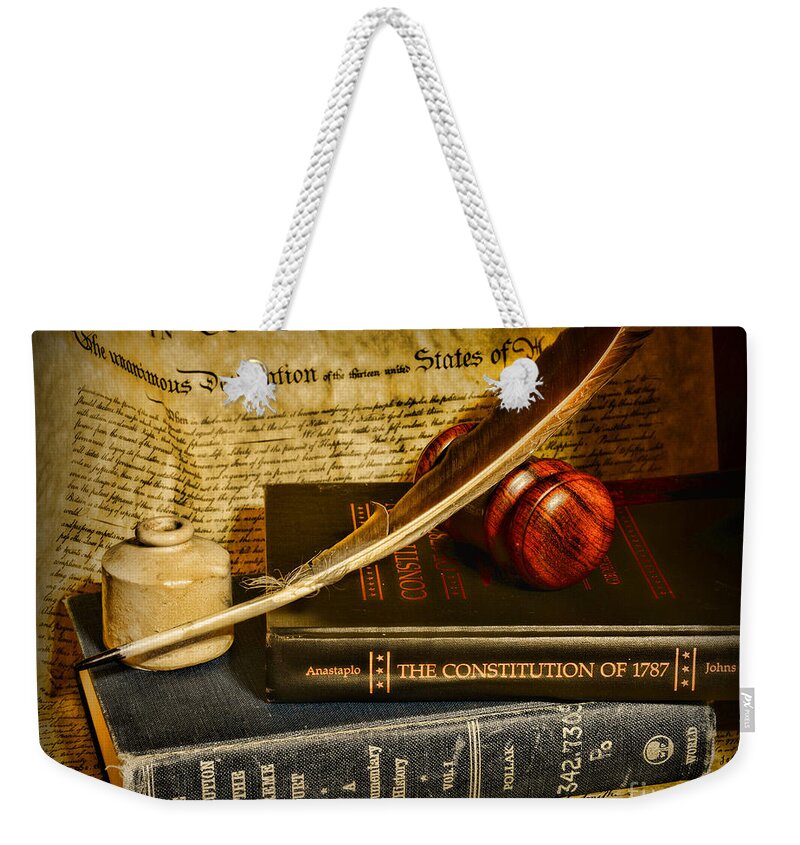 Paul Ward Weekender Tote Bag featuring the photograph Lawyer - The Constitutional Lawyer by Paul Ward