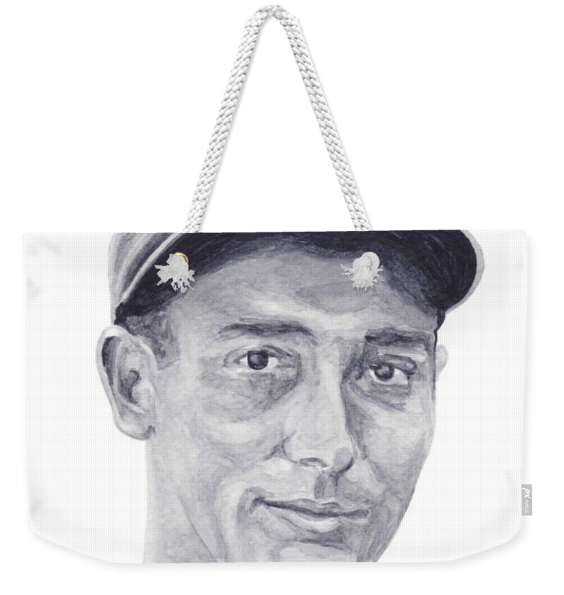 Tony Lazzeri New York Weekender Tote Bag featuring the painting Lazzeri by Tamir Barkan