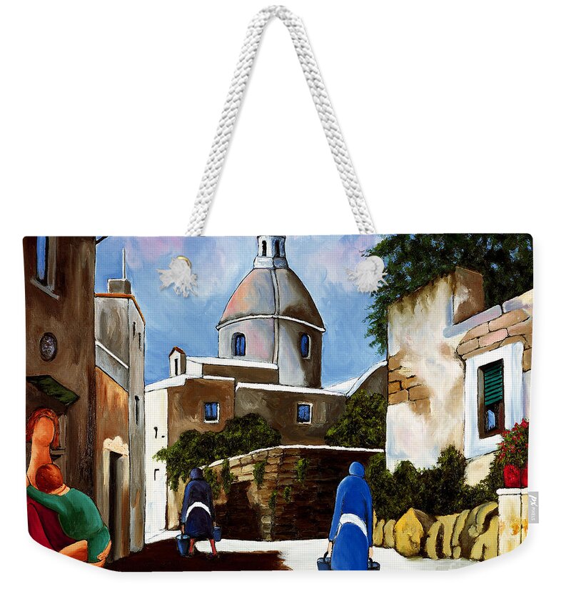 Church Dome Weekender Tote Bag featuring the painting Le Dome by William Cain