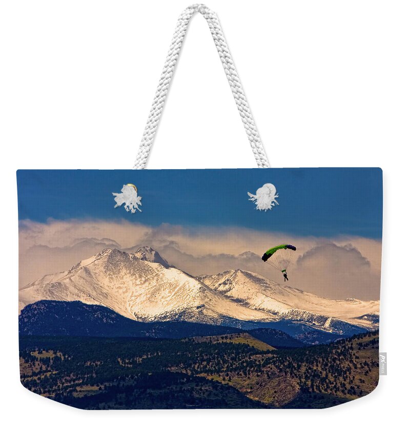 Oulder County Weekender Tote Bag featuring the photograph Leap of Faith by James BO Insogna