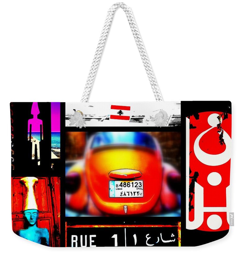 Lebanon Weekender Tote Bag featuring the photograph Lebanon Funky World by Funkpix Photo Hunter