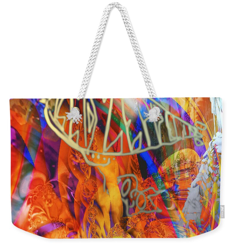 Led Zeppelin Weekender Tote Bag featuring the mixed media Led shred by Kevin Caudill