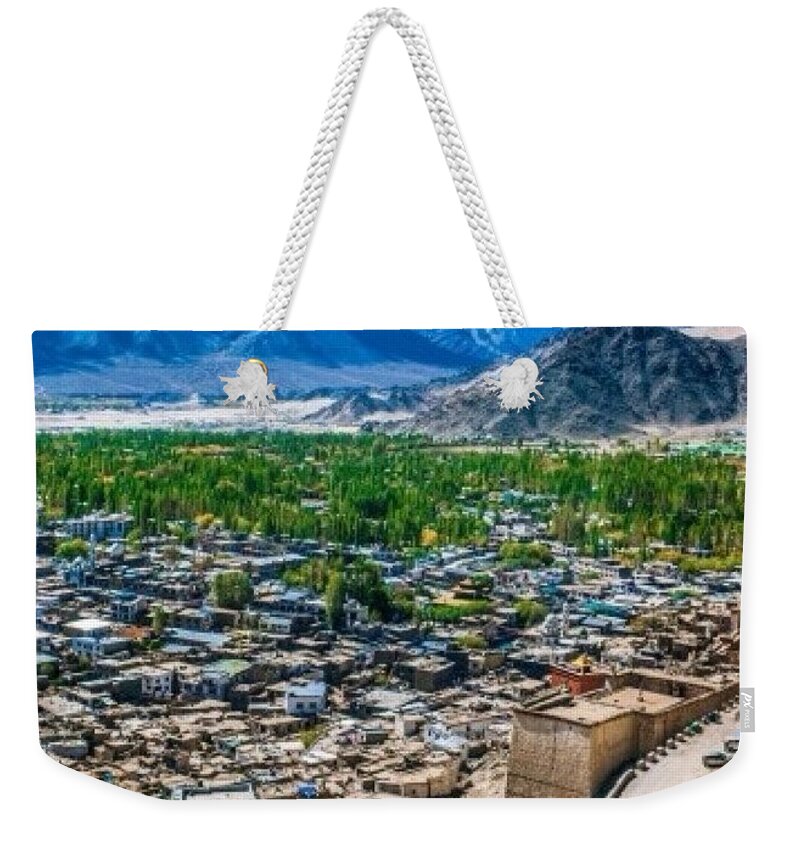 Town Weekender Tote Bag featuring the photograph Leh, India by Aleck Cartwright