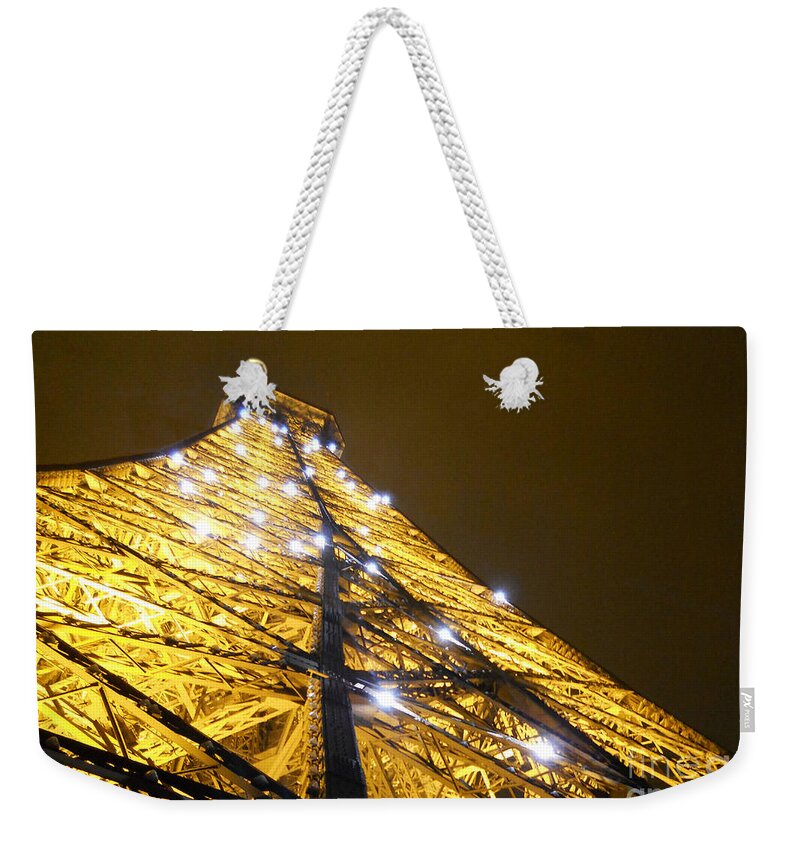 Eiffel Tower Weekender Tote Bag featuring the photograph Les Etoiles d'Eiffel by Beth Saffer