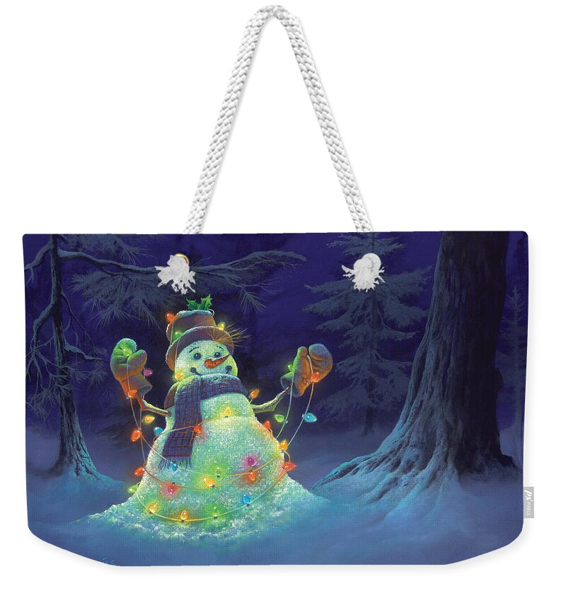 Michael Humphries Weekender Tote Bag featuring the painting Let it Glow by Michael Humphries
