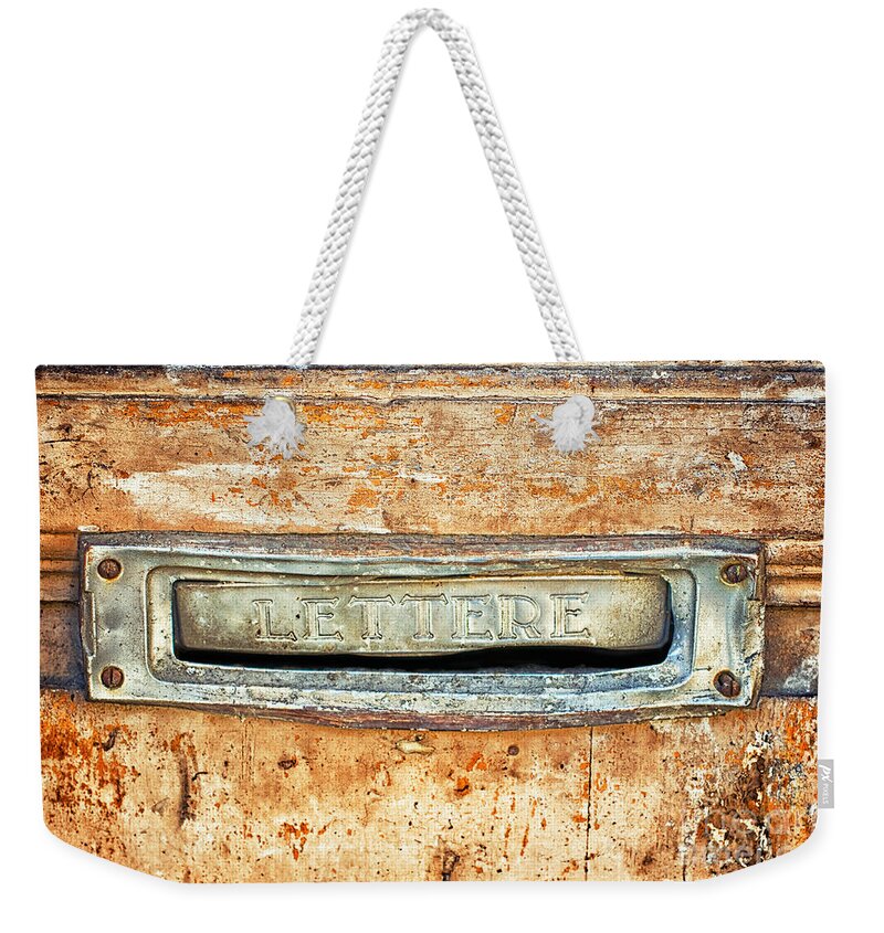 Rotten Weekender Tote Bag featuring the photograph Lettere Letters by Silvia Ganora