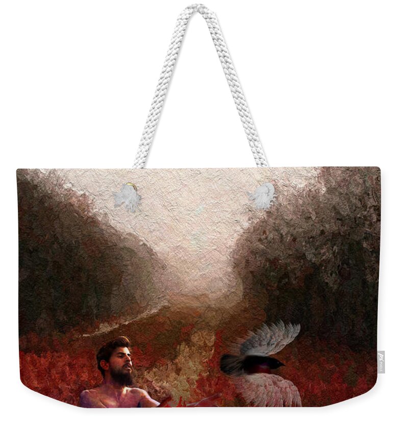 Release Weekender Tote Bag featuring the digital art Letting Go by David Derr
