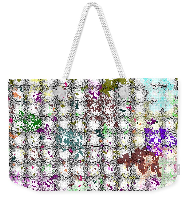 Abstract Weekender Tote Bag featuring the photograph Life 'n Flux by Joseph Baril