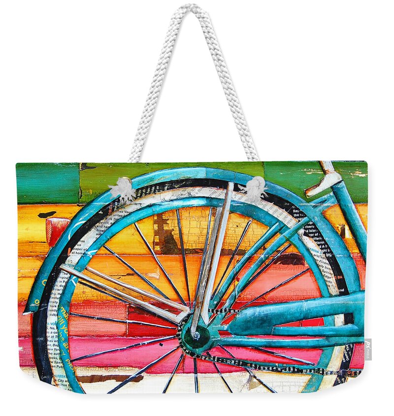 Bicycle Weekender Tote Bag featuring the mixed media Lifecycles by Danny Phillips