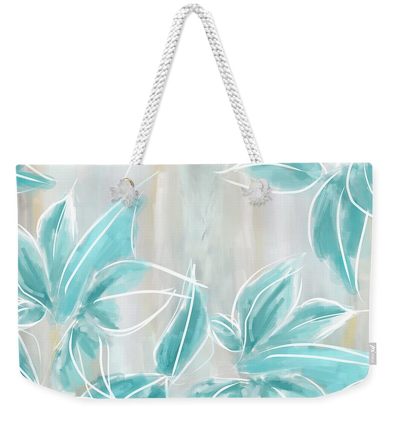 Blue Weekender Tote Bag featuring the painting Light And Airy by Lourry Legarde