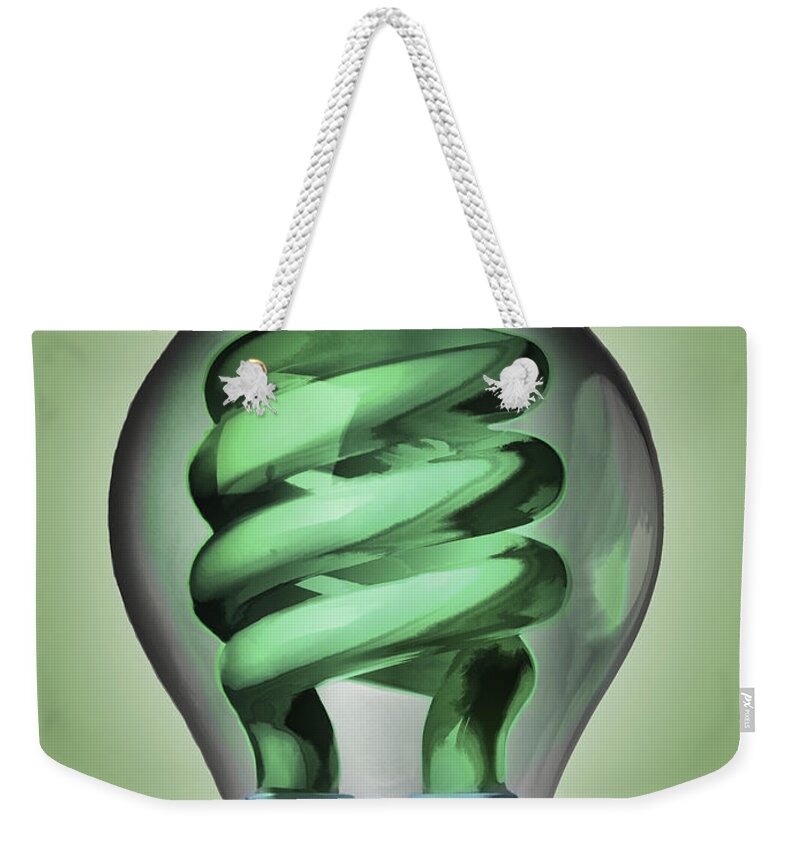 Light Weekender Tote Bag featuring the painting Light Bulb by Bob Orsillo