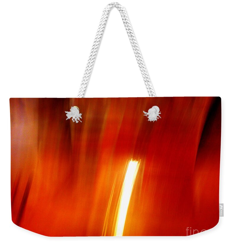 Abstract Weekender Tote Bag featuring the photograph Light Intrusion by Cristina Stefan