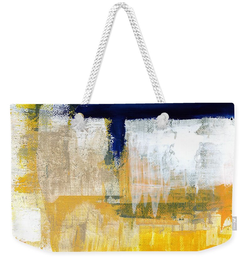 Abstract Weekender Tote Bag featuring the painting Light Of Day 2 by Linda Woods