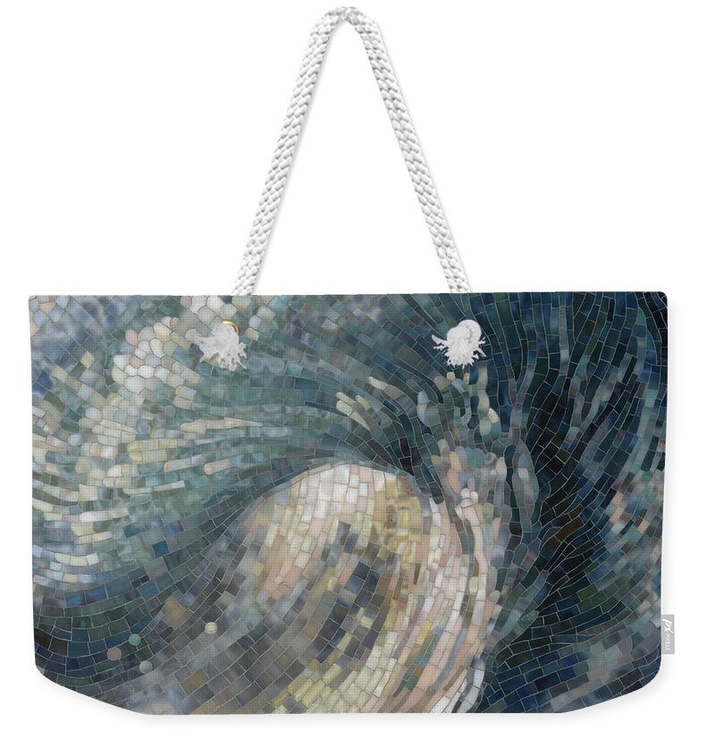 Glass Mosaic Weekender Tote Bag featuring the painting Light Wave by Mia Tavonatti