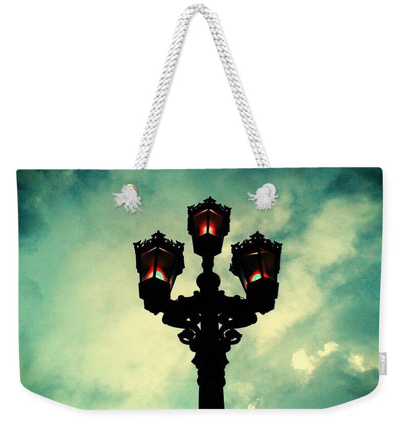 Blue Sky Weekender Tote Bag featuring the photograph Lighten Up the Sky by Zinvolle Art