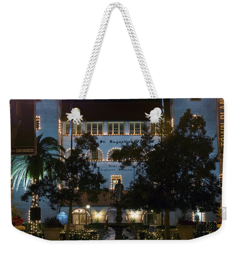 Scenery Weekender Tote Bag featuring the photograph Lightner At Night by Kenneth Albin