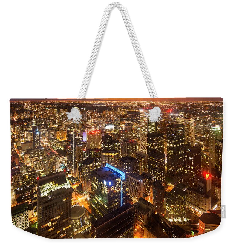 Tranquility Weekender Tote Bag featuring the photograph Like A Burning City, Toronto, Canada by Naibank