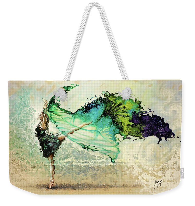Liberty Weekender Tote Bag featuring the painting Like air I will raise by Karina Llergo