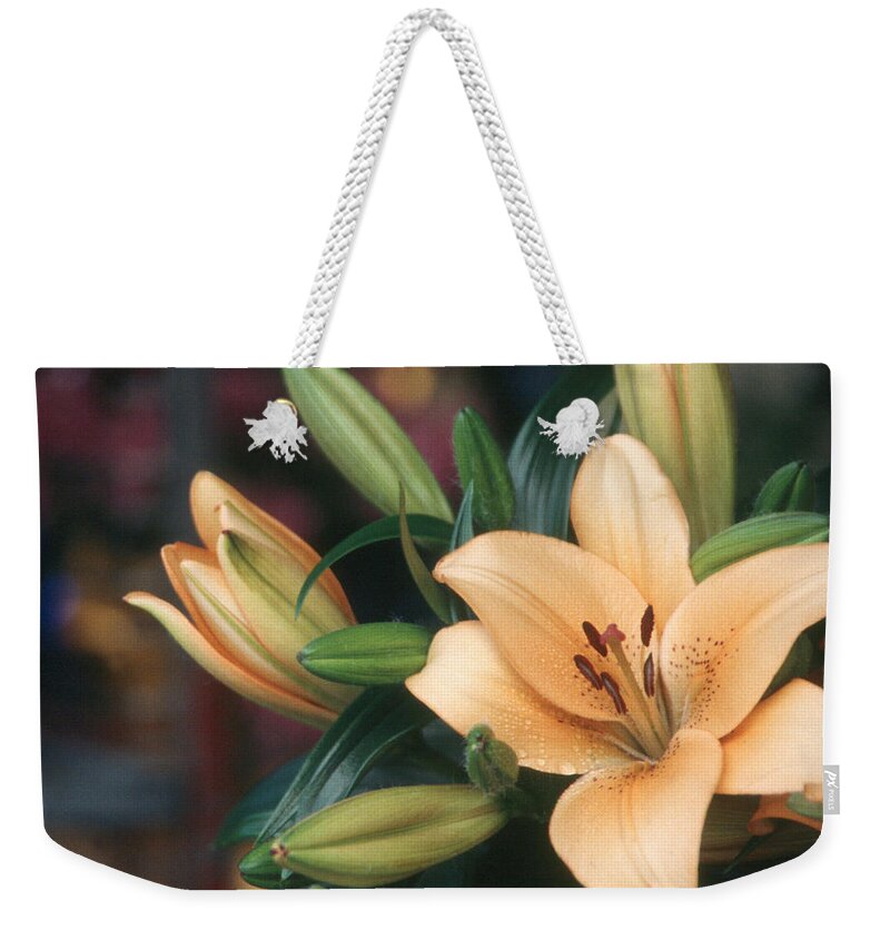 Anther Weekender Tote Bag featuring the photograph Lily by Bonnie Sue Rauch