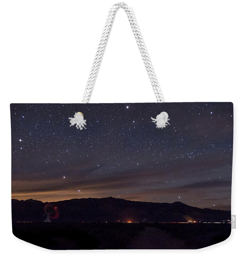 California Weekender Tote Bag featuring the photograph Listening to Space by Cat Connor