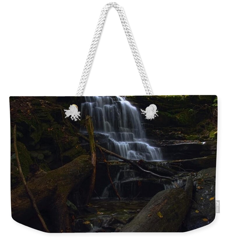 Waterfall Weekender Tote Bag featuring the photograph Little Ricky's Falls II by Debra Fedchin